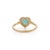 1.2ct Zambian Emerald Heart Necklace in 14k Gold With Halo Diamonds Size 4 For Sale - Image 9 of 17