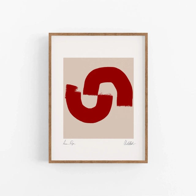 Contemporary Abstract Red Composition Giclee Print For Sale - Image 4 of 5