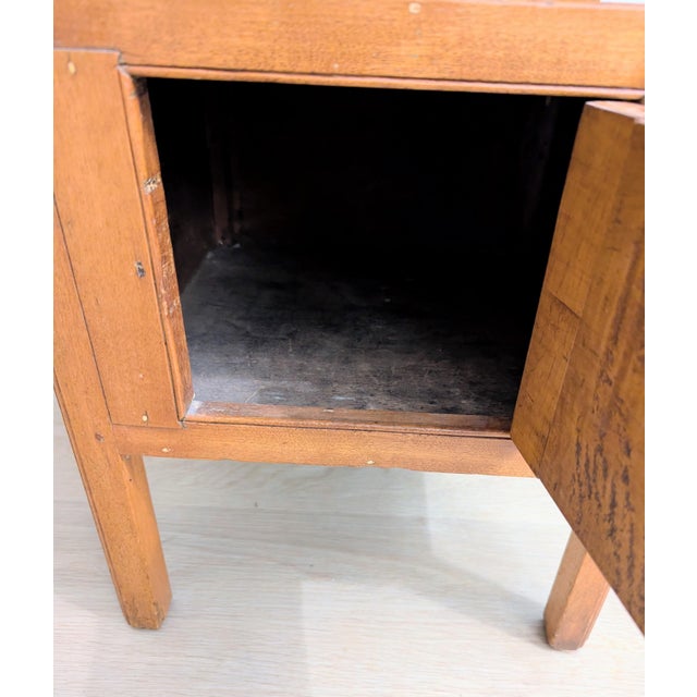 Early 19th Century Primitive Washstand Commode Side Table For Sale - Image 12 of 14