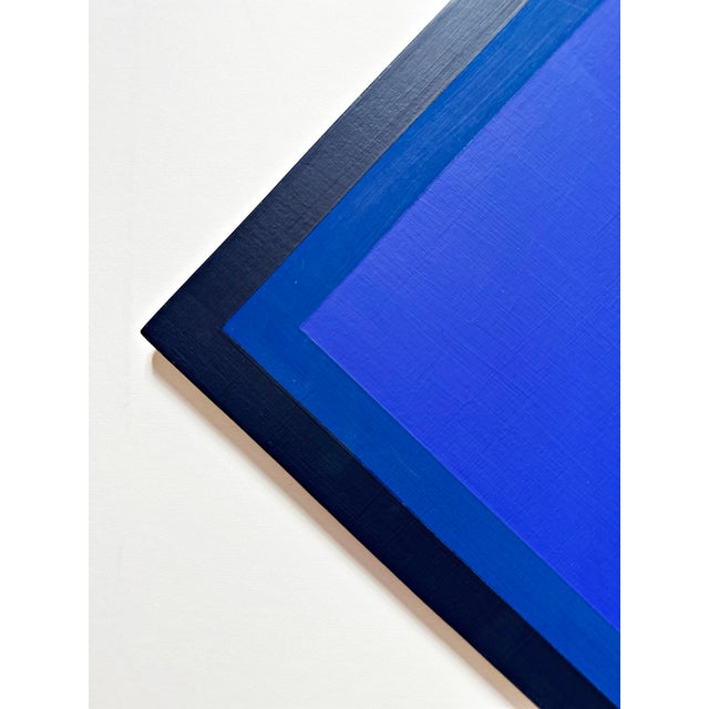 1970s Rolf Hans, Blue Monochrome Color-Field Painting, 1970, Acrylic For Sale - Image 5 of 7