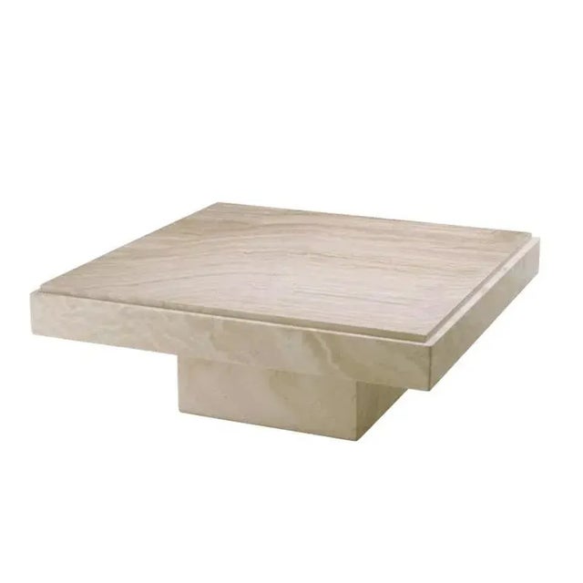Travertine Coffee Table by Pacific Compagnie Collection For Sale - Image 6 of 6