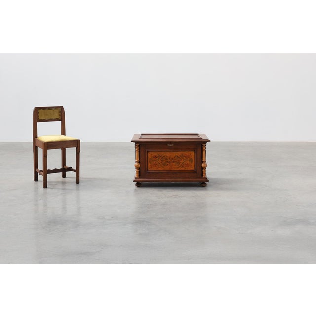 An impressive Belgian Neo-Renaissance chest dating from the late 19th century, crafted in richly toned walnut and adorned...