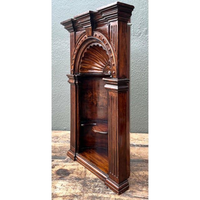 Vintage Carved Wood Architectural Niche For Sale - Image 12 of 12