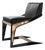 "Silenzioso" Chair With Stainless Steel and Bronze Details For Sale