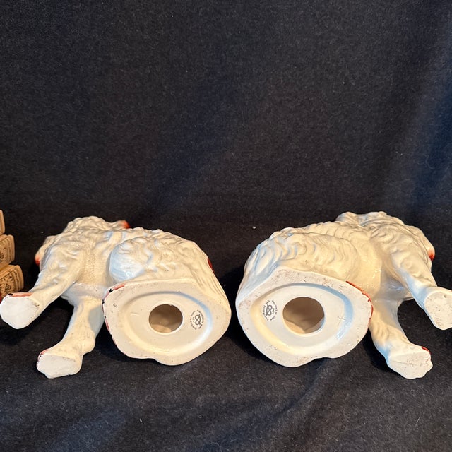 Antique Staffordshire King Charles Spaniel Dog Pair “Mantel Dogs,Victorian Era, Staffordshire England For Sale - Image 6 of 10