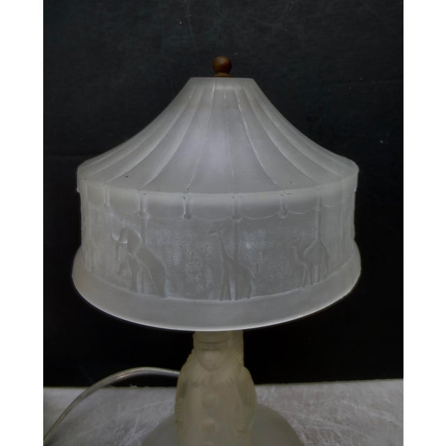 American L. E. Smith Lamp Circus and Clown Circa 30s For Sale - Image 3 of 18