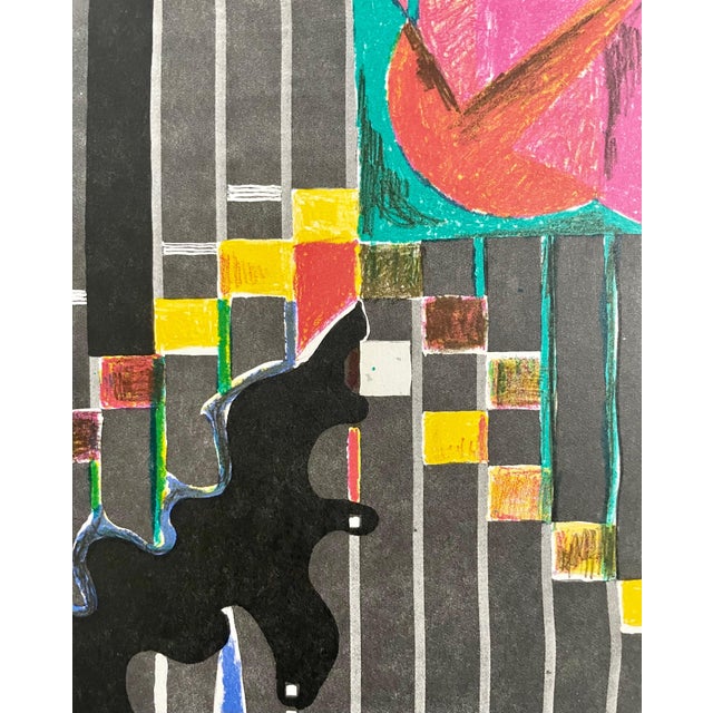 Abstract Myriam Bat Yosef, Feminist Surrealist French Abstract Colorful Lithograph Print Myriam Bat Yosef For Sale - Image 3 of 7