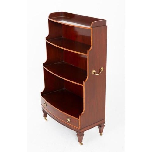 2000 - 2009 Regency Revival Open Front Waterfall Bookcase in Mahogany For Sale - Image 5 of 7
