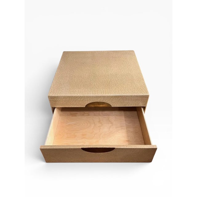 1980s 1980s Marge Carson Craquelure Lacquer Large Box Table For Sale - Image 5 of 11