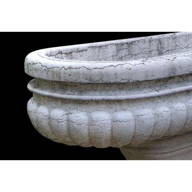 Large Antique Carved Istria Stone Vases For Sale - Image 5 of 6