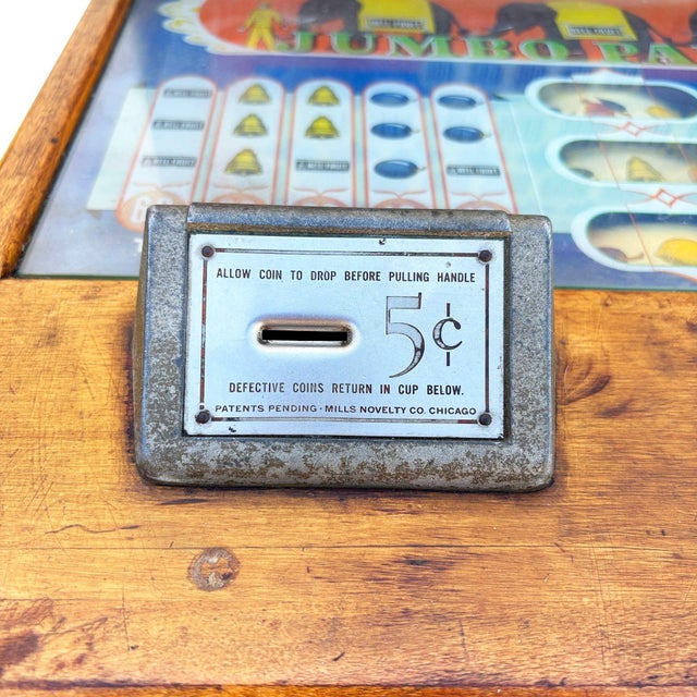 Rare 1938 Jumbo Parade-Payout Slot Machine by Mills Novelty Co. For Sale - Image 11 of 13
