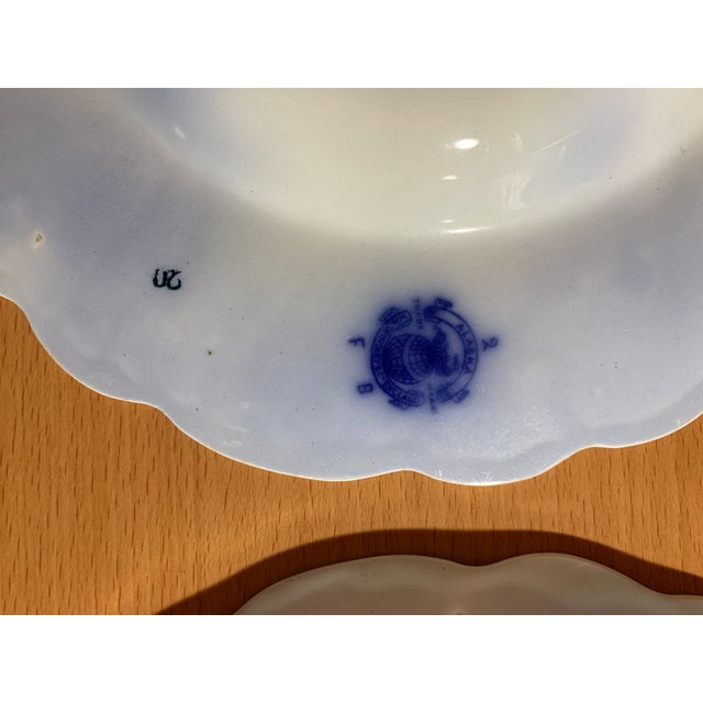 Antique Grindley England Alaska Flow Blue Soup Bowls- a Pair | Chairish