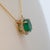 1.8Ct Zambian Emerald Necklace With Natural Diamond Accents: Solid 14k Gold, 8mm For Sale In Columbus - Image 6 of 9
