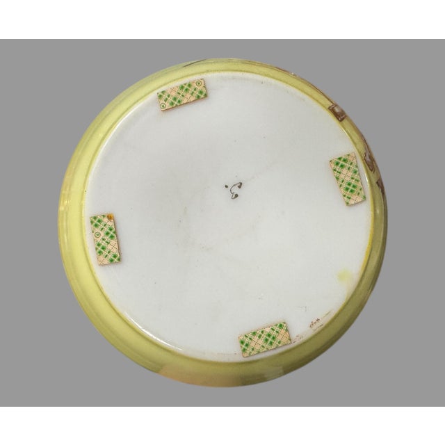 Early 20th Century Antique Gilt Floral & Bird Decorated Hand Painted Art Glass 14" Vase For Sale - Image 5 of 6