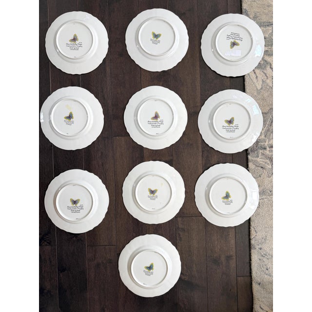 Late 20th Century Set of 10 Anna Weatherley Dinner Plates From the "Mid Summer" & "Flowers of Yesterday " Pattern 10.25" For Sale - Image 14 of 14