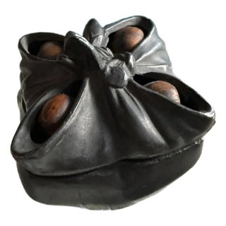Antique Bronze Gathered Box W"nuts For Sale