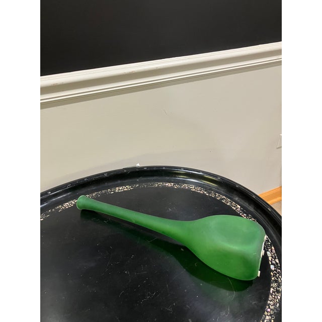 Bottle Green Michael Anchen Hand-Blown Long Neck Green Bottle For Sale - Image 8 of 8