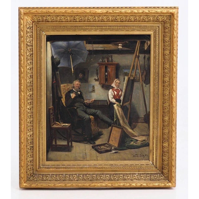 Antique Painting by Waldemar Knut Gustaf Tode For Sale - Image 12 of 12