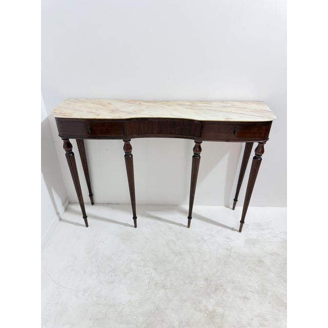Italian Console Table with Marble Top, 1950s For Sale - Image 11 of 11