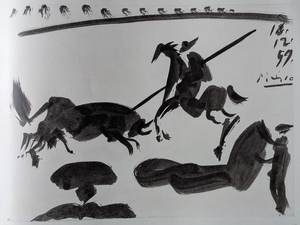 Pablo Picasso, Corrida Scene, Photogravure, 1961