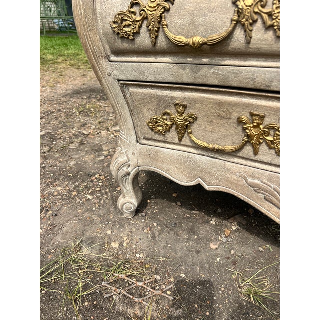 French 19th Century Louis XV Painted Chest of Drawers or Commode For Sale - Image 11 of 12