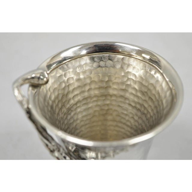 Silver Late 20th Century Michael Aram Wisteria Collection Hammered Nickel Silver Plated Small 4" Vase For Sale - Image 8 of 15