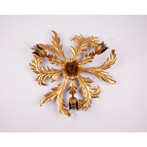 The large gilt italian flush mount is a stunning expression of timeless european elegance, meticulously handcrafted to...