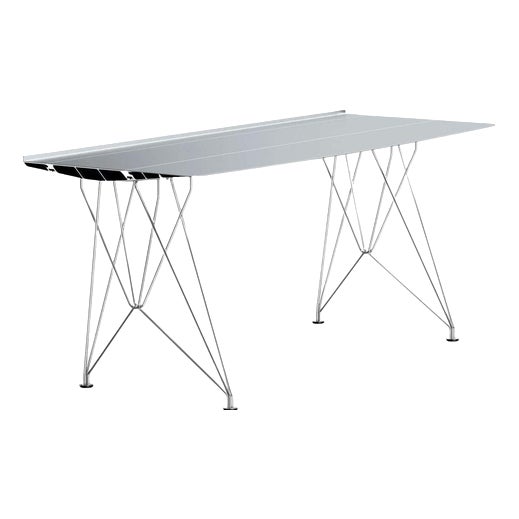 Table B Desk with Anodized Silver Top & Steel Legs by Konstantin Grcic, 2022 For Sale