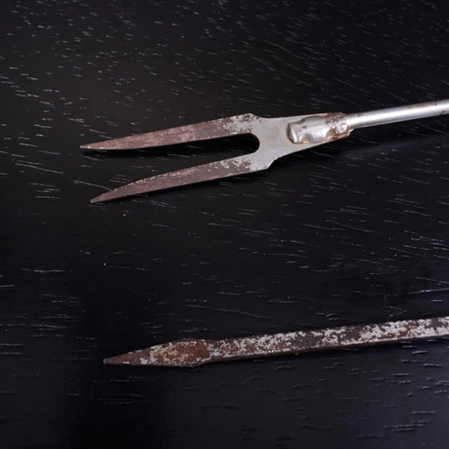 1960s Italian Steer BBQ Skewers Patio Grill For Sale - Image 10 of 12