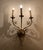 1950s Spanish French Neoclassical Cast Brass 3-Light Wall Sconce With Floral Rosettes For Sale - Image 11 of 12