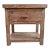 Rustic Deep Grain Wood Nightstand For Sale