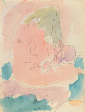 'Mother and Child' by Victor Di Gesu, Carmel Artist, Paris Academie Chaumiere, Louvre, San Francisco Art Association, Los Angeles County Museum of Art