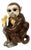 Vintage Extra Large Majolica Italian Sculpture Monkey & Banana Hand Painted Sitting. For Sale
