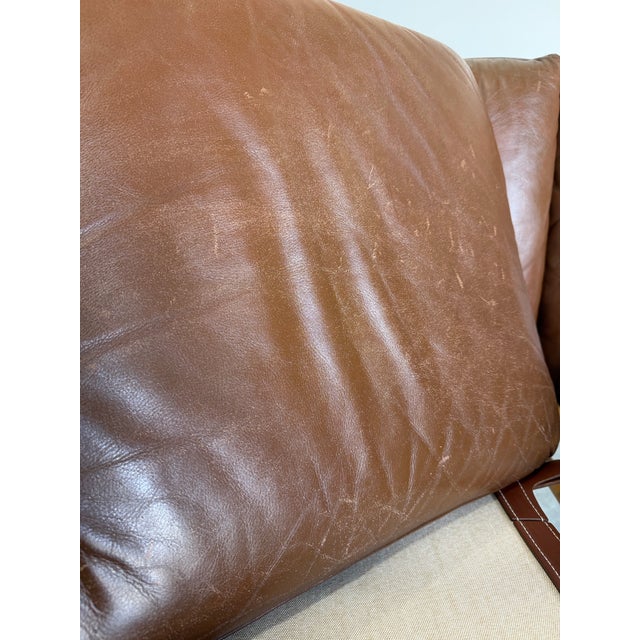 Arne Norell Ilona Safari 2 Seat Sofa in Brown Leather, Sweden 1960’s For Sale - Image 9 of 12