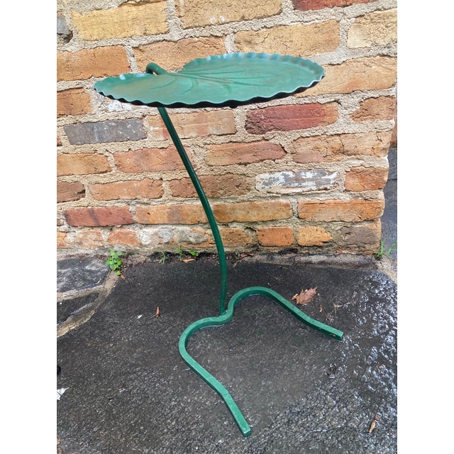 Metal Mid 20th Century Attributed to Salterini Lily Pad Table - Original Finish For Sale - Image 7 of 7