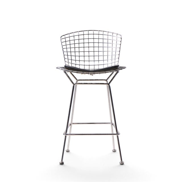 Mid 20th Century Harry Bertoia for Knoll Mid Century Chrome Bar Stools - Set of 4 For Sale - Image 5 of 13