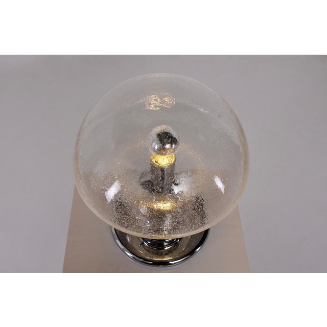 Metal Large Blown Glass Lamp, 1970s For Sale - Image 7 of 13
