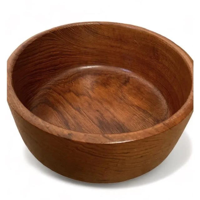 Wood Large Danish Teak Bowl For Sale - Image 7 of 8