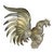 Vintage Sculptural Rooster Figurine in Possibly Brass With Oversized Tail Feathers. For Sale - Image 4 of 10