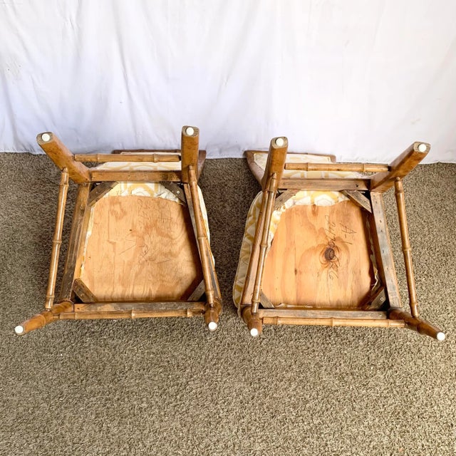 Mid Century Chiboiserie Faux Bamboo Dining Chairs by American of Martinsville - Set of 6 For Sale - Image 9 of 12