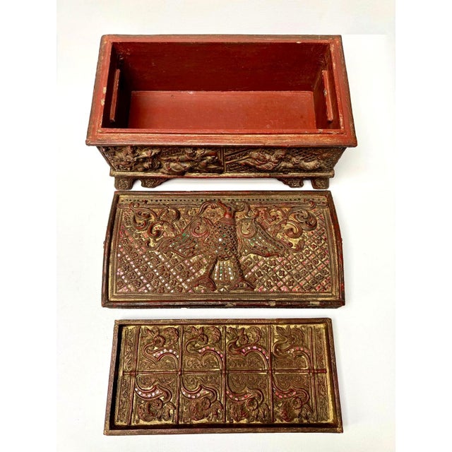 Late 19th Century Burmese Kammavaca Manuscript Chest - 14.5 In For Sale - Image 15 of 17