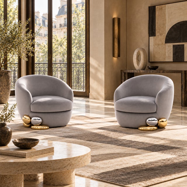 2000 - 2009 Vintage French Sculptural Capsule Lounge Chairs by Jean-Rémy Couradette, 2002, Set of 2 For Sale - Image 5 of 6