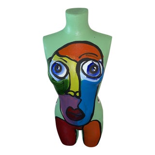 1970s Peter Keil Abstract Mannequin Torso Painted Sculpture For Sale