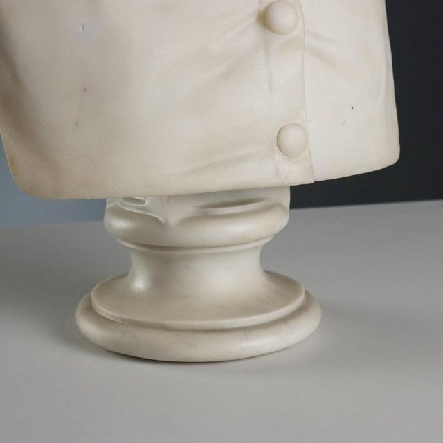 Bust of a Noble Lady, White Marble For Sale - Image 6 of 11