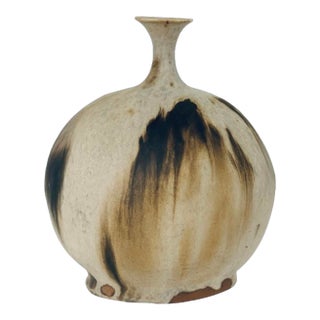 1970s Gaynor Signed Studio Pottery Vessel — Organic Flame Marked Sculpture For Sale