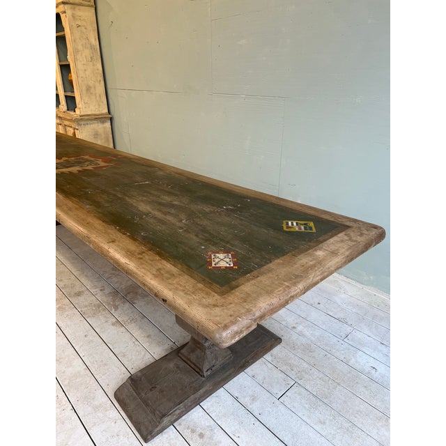 Italian 18th Century Italian Dining Table With Coat of Arm Accents For Sale - Image 3 of 12