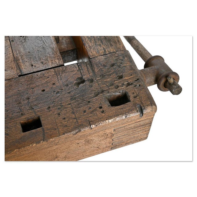 Artisanal Wooden Workshop Workbench For Sale - Image 4 of 10