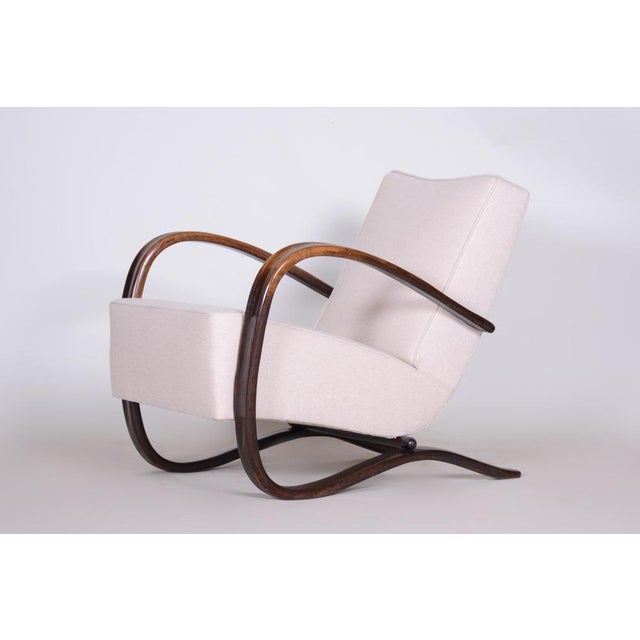 1930s Art Deco Beech H-269 Armchair from Jindrich Halabala, Czechoslovakia, 1930s For Sale - Image 5 of 13