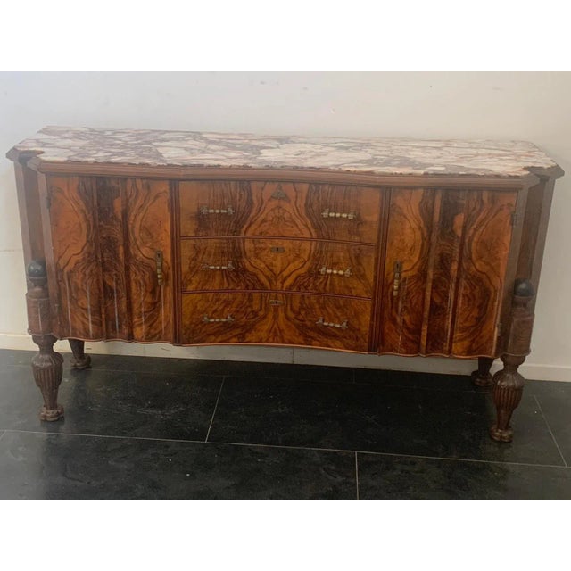 Art Deco Rosewood & Pietra Medicea Marble Sideboard, 1930s For Sale - Image 4 of 14