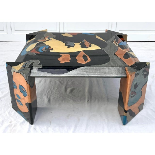Wood 1993 Pop Art Signed Original Coffee Table by Robert Fischer For Sale - Image 7 of 13
